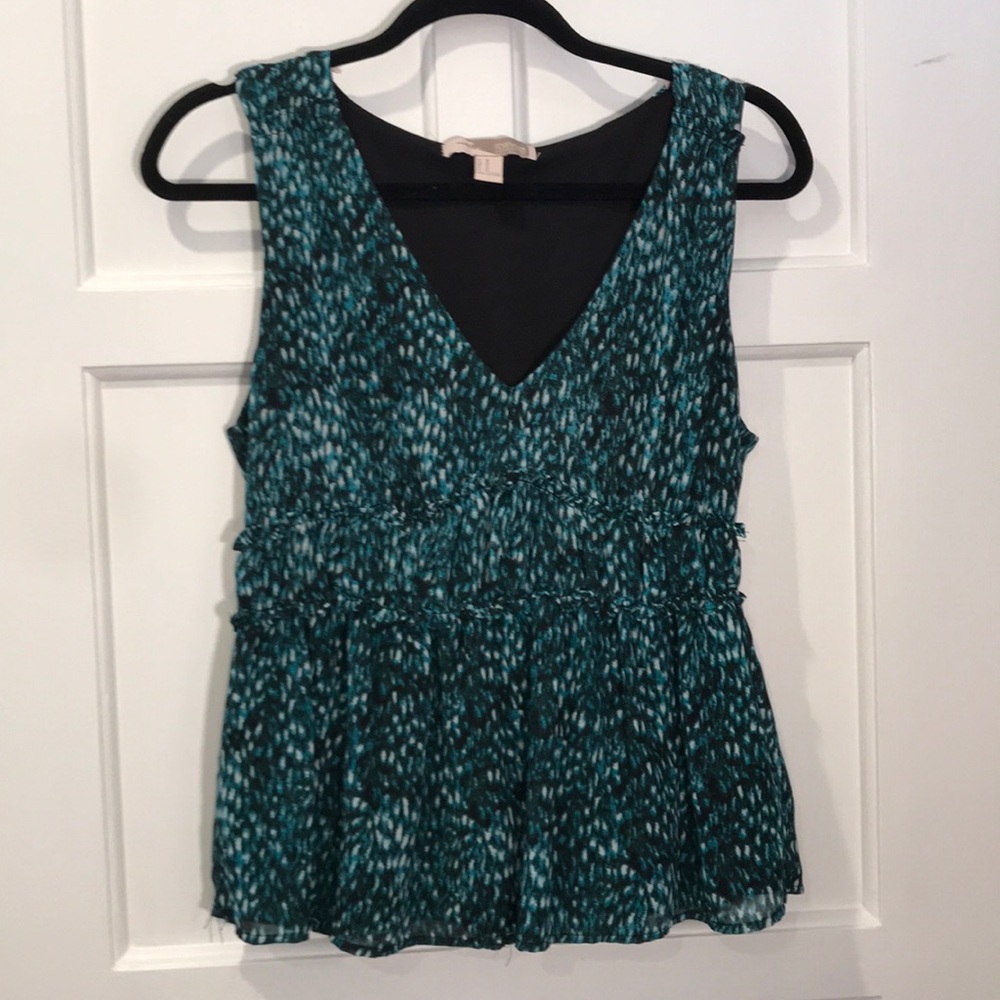 Lined And Ruffled Tank Top